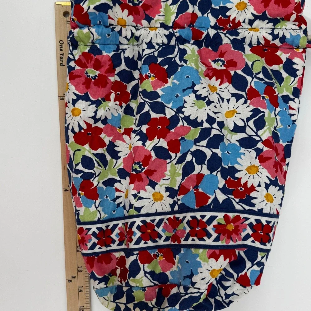 Vera Bradley Diddy Bag Retired Summer Cottage Drawstring Pouch Plastic Lined